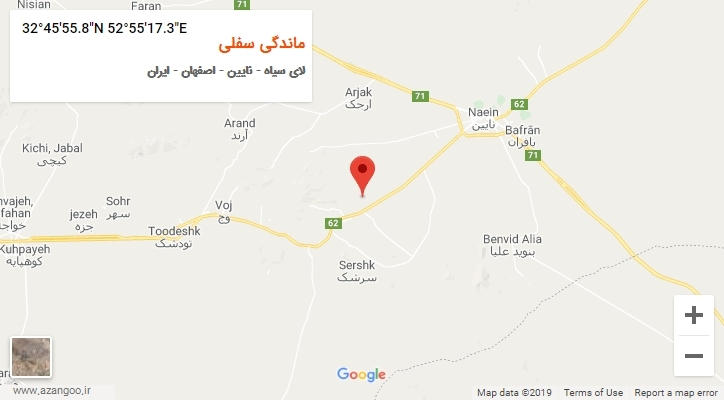 روستای ماندگی سفلی بر روی نقشه