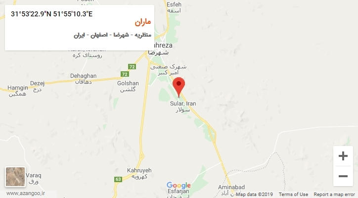 روستای ماران بر روی نقشه