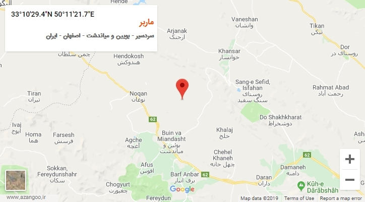 روستای ماربر بر روی نقشه