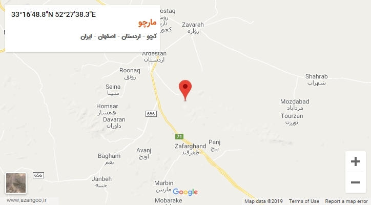 روستای مارچو بر روی نقشه