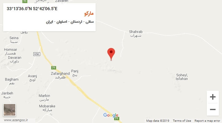 روستای مارکو بر روی نقشه