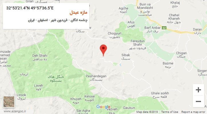 روستای مازه عبدل بر روی نقشه
