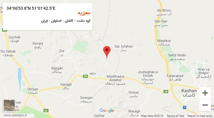 روستای معززیه بر روی نقشه
