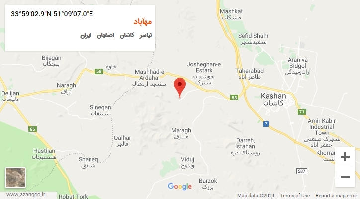 روستای مهآباد بر روی نقشه