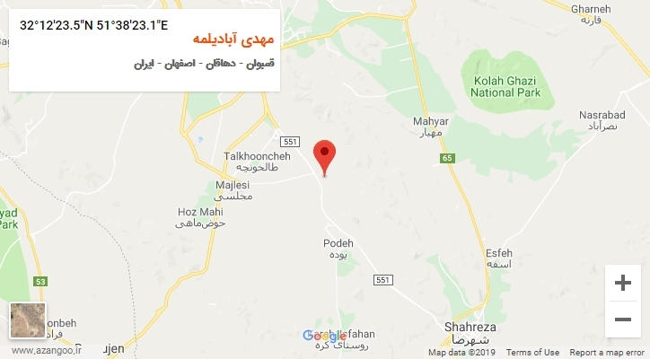 روستای مهدی آبادیلمه بر روی نقشه