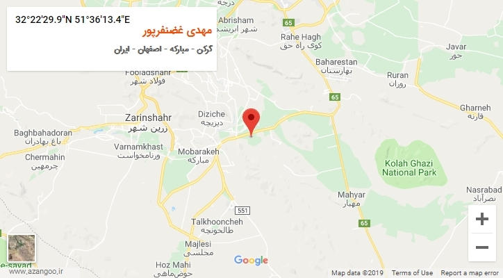 روستای مهدی غضنفرپور بر روی نقشه