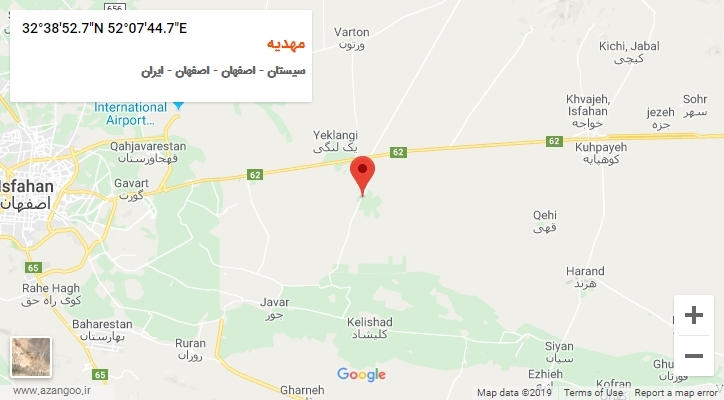 روستای مهدیه بر روی نقشه