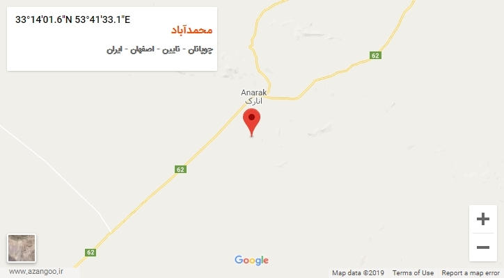 روستای محمدآباد بر روی نقشه