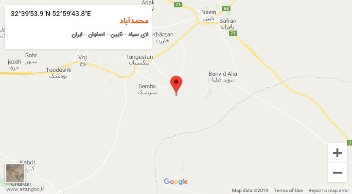 روستای محمدآباد بر روی نقشه