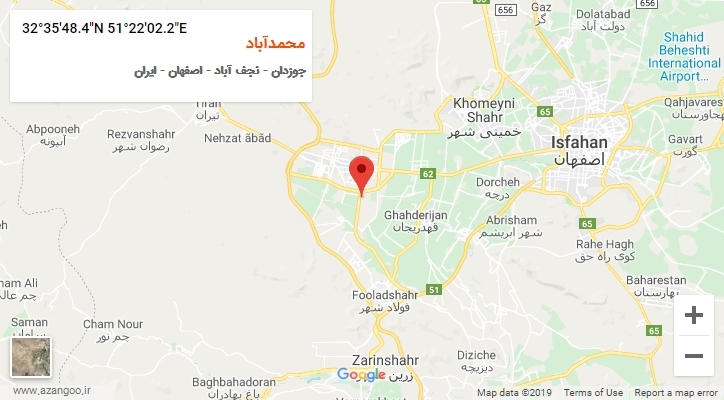 روستای محمدآباد بر روی نقشه