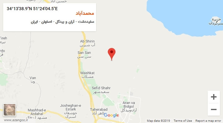 روستای محمدآباد بر روی نقشه