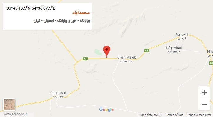 روستای محمدآباد بر روی نقشه