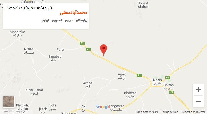 روستای محمدآبادسفلی بر روی نقشه
