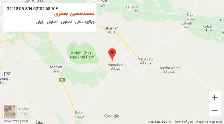 روستای محمدحسین جعفری بر روی نقشه