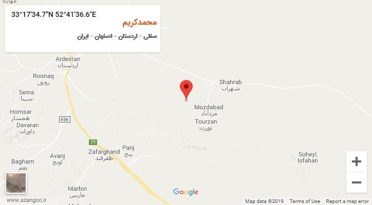 روستای محمدکریم بر روی نقشه