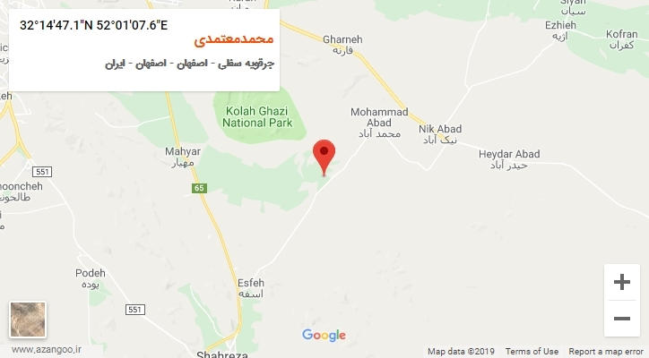 روستای محمدمعتمدی بر روی نقشه