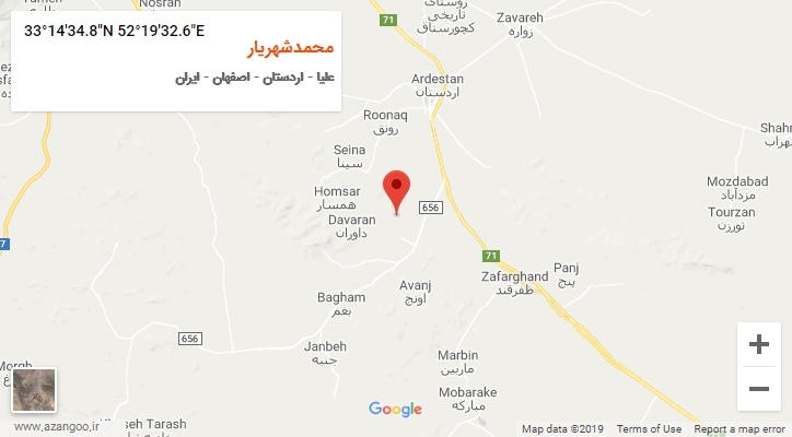 روستای محمدشهریار بر روی نقشه