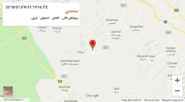 روستای محمدی بر روی نقشه
