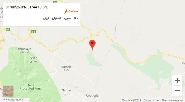 روستای محمدیار بر روی نقشه