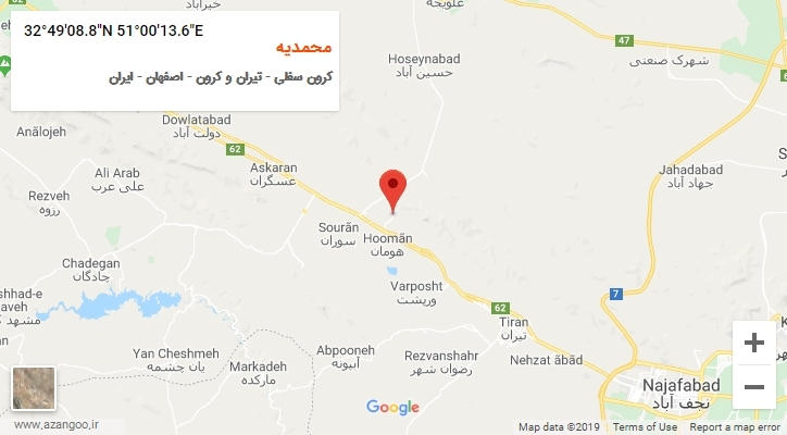 روستای محمدیه بر روی نقشه