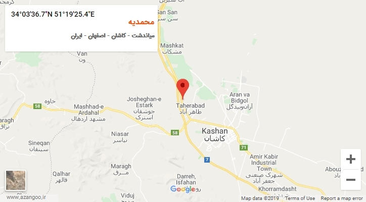 روستای محمدیه بر روی نقشه
