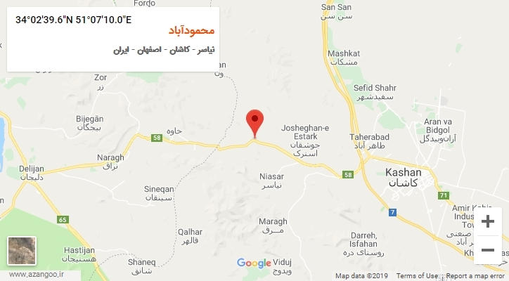 روستای محمودآباد بر روی نقشه