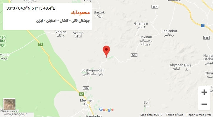 روستای محمودآباد بر روی نقشه