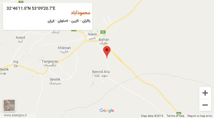 روستای محمودآباد بر روی نقشه