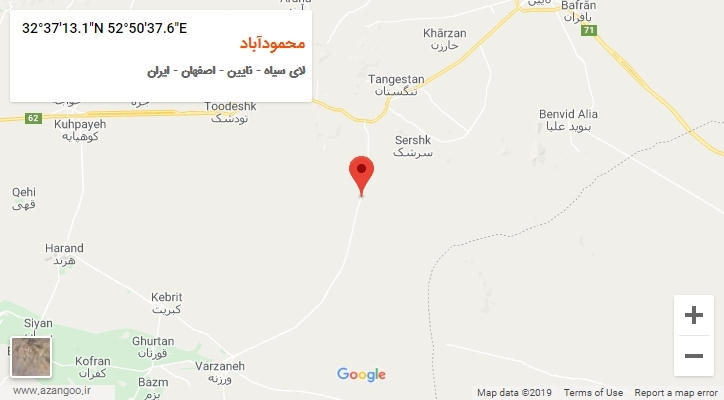 روستای محمودآباد بر روی نقشه