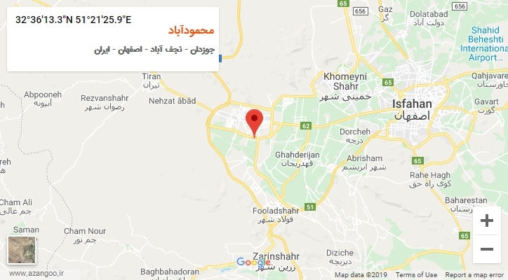 روستای محمودآباد بر روی نقشه