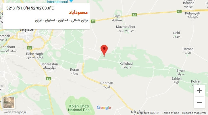 روستای محمودآباد بر روی نقشه