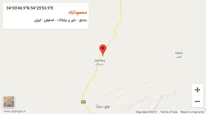 روستای محمودآباد بر روی نقشه