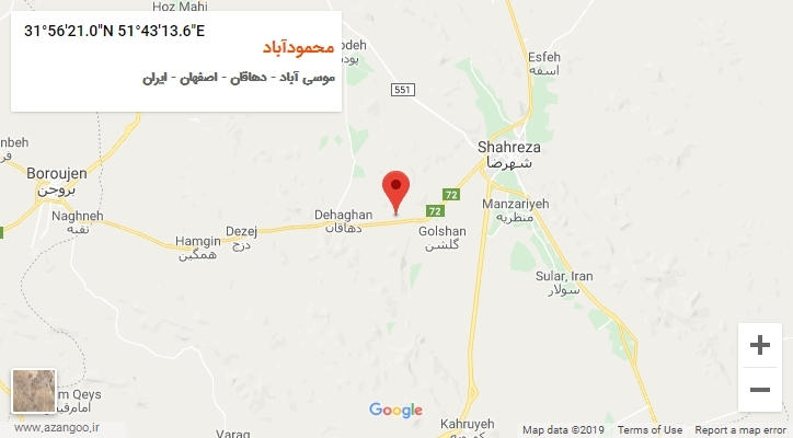 روستای محمودآباد بر روی نقشه