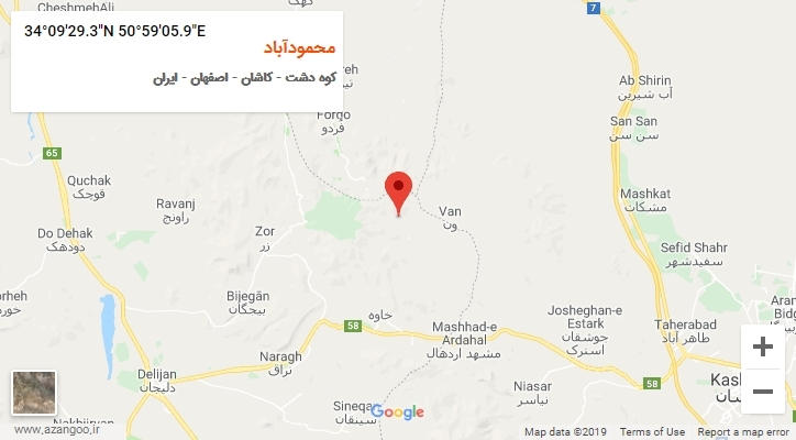 روستای محمودآباد بر روی نقشه