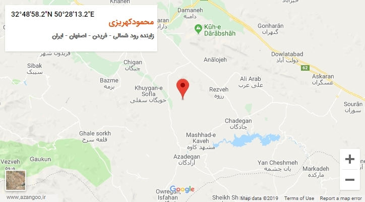 روستای محمودکهریزی بر روی نقشه
