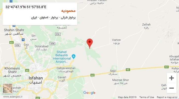 روستای محمودیه بر روی نقشه