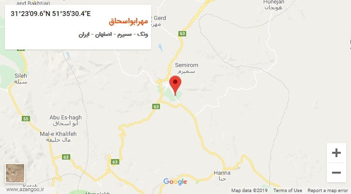 روستای مهرابواسحاق بر روی نقشه