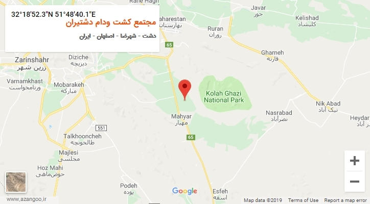 روستای مجتمع کشت ودام دشتیران بر روی نقشه