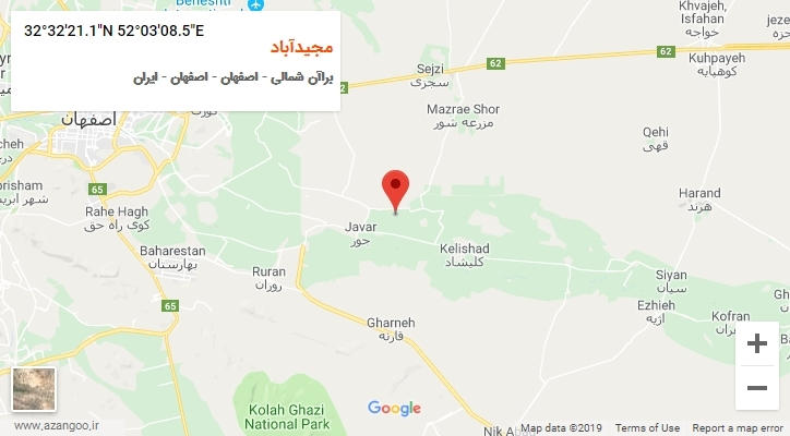 روستای مجیدآباد بر روی نقشه