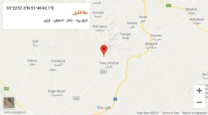 روستای ملاخلیل بر روی نقشه