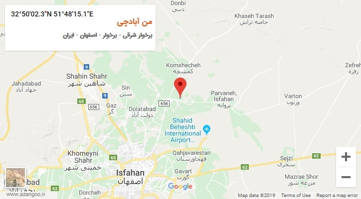 روستای من آبادچی بر روی نقشه