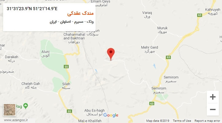 روستای مندک عقدکی بر روی نقشه