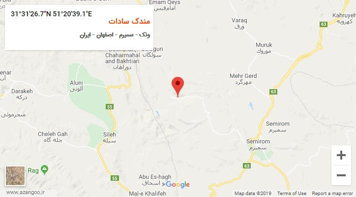 روستای مندک سادات بر روی نقشه