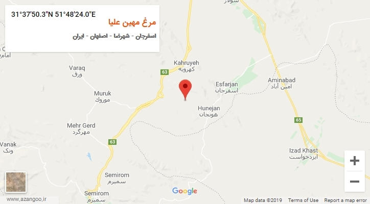 روستای مرغ مهین علیا بر روی نقشه