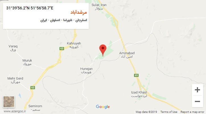 روستای مرشدآباد بر روی نقشه