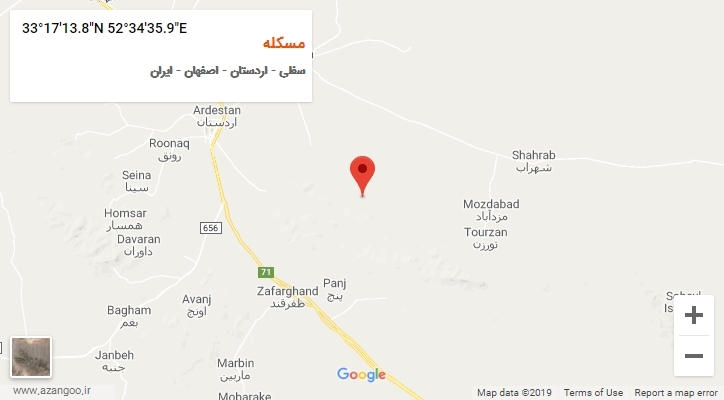 روستای مسکله بر روی نقشه