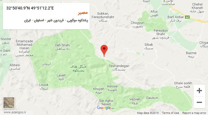 روستای مصیر بر روی نقشه