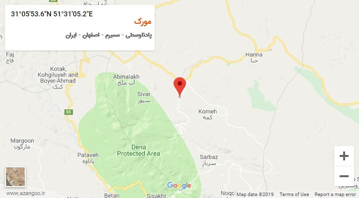 روستای مورک بر روی نقشه