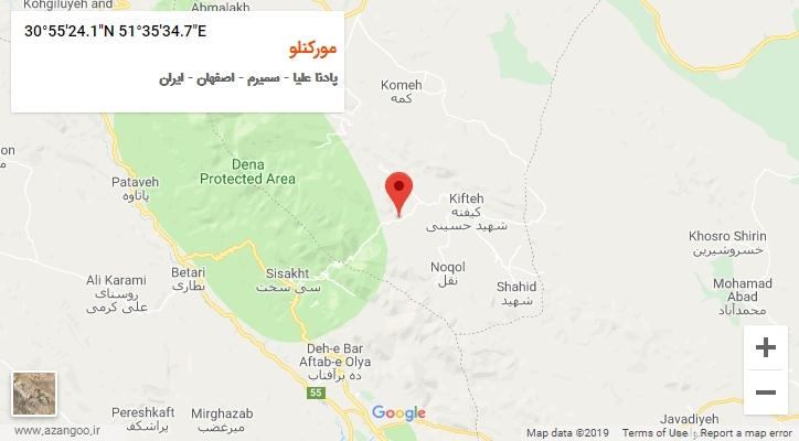 روستای مورکنلو بر روی نقشه