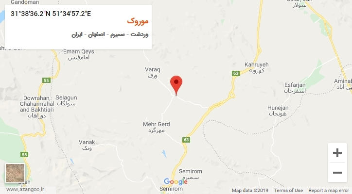 روستای موروک بر روی نقشه
